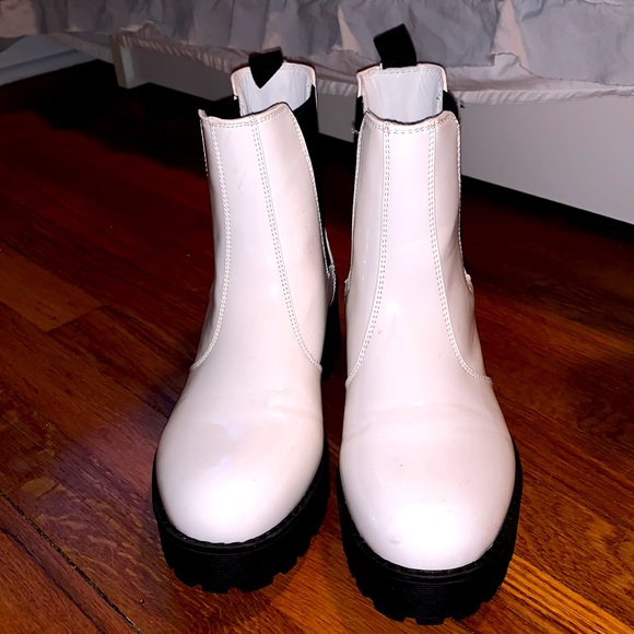White Platform Boots - Picture 2 of 3